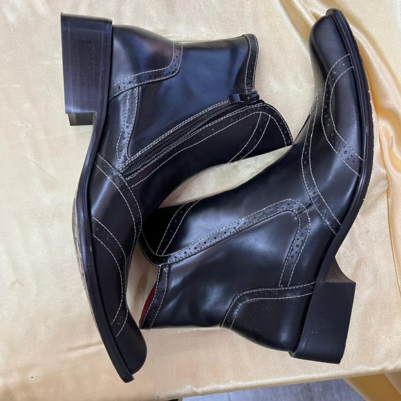 SOLD NWB MODA MAX Genuine LEATHER shoes ITALY BM3864-12 black - Picture 1 of 7